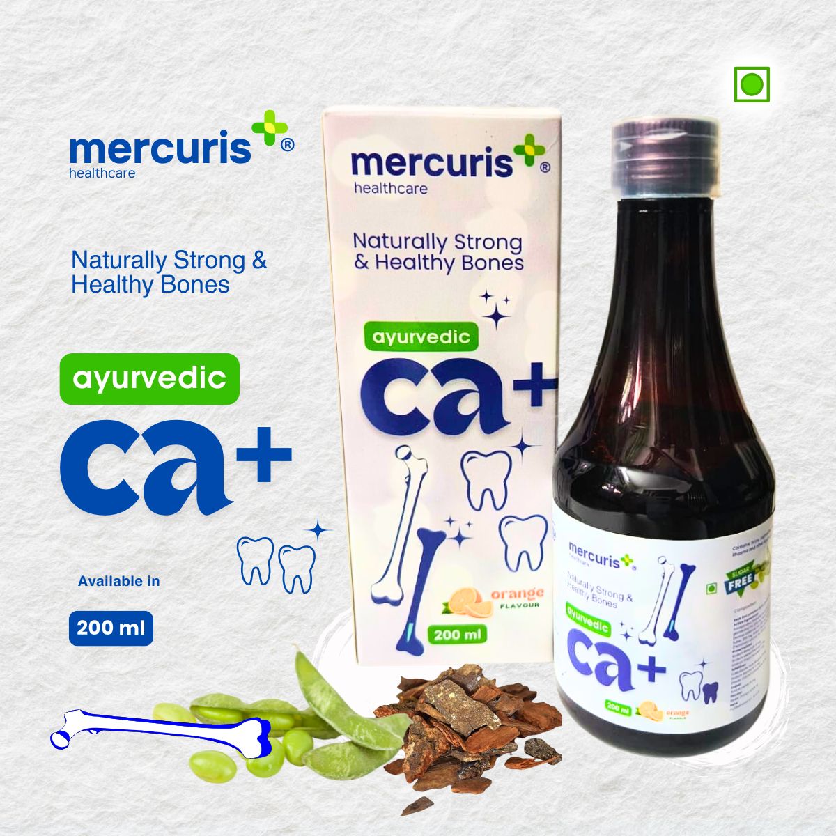 Ca+ – Ayurvedic Calcium Tonic for Stronger Bones & Better Mobility